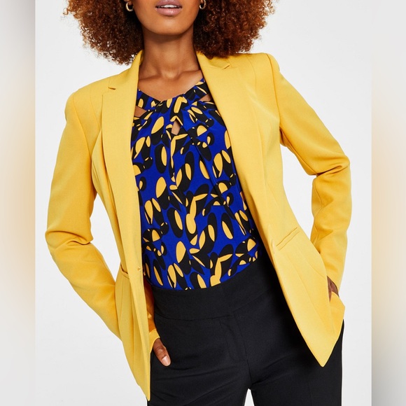 NWOT! Pendleton Lenin Blend Canary Yellow Textured Blazer US10 - Picture 1 of 14